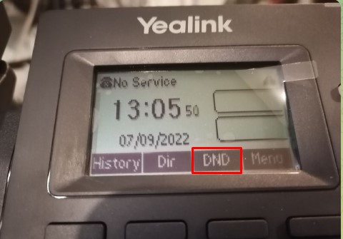 Кнопка DND на телефонных аппаратах Yealink